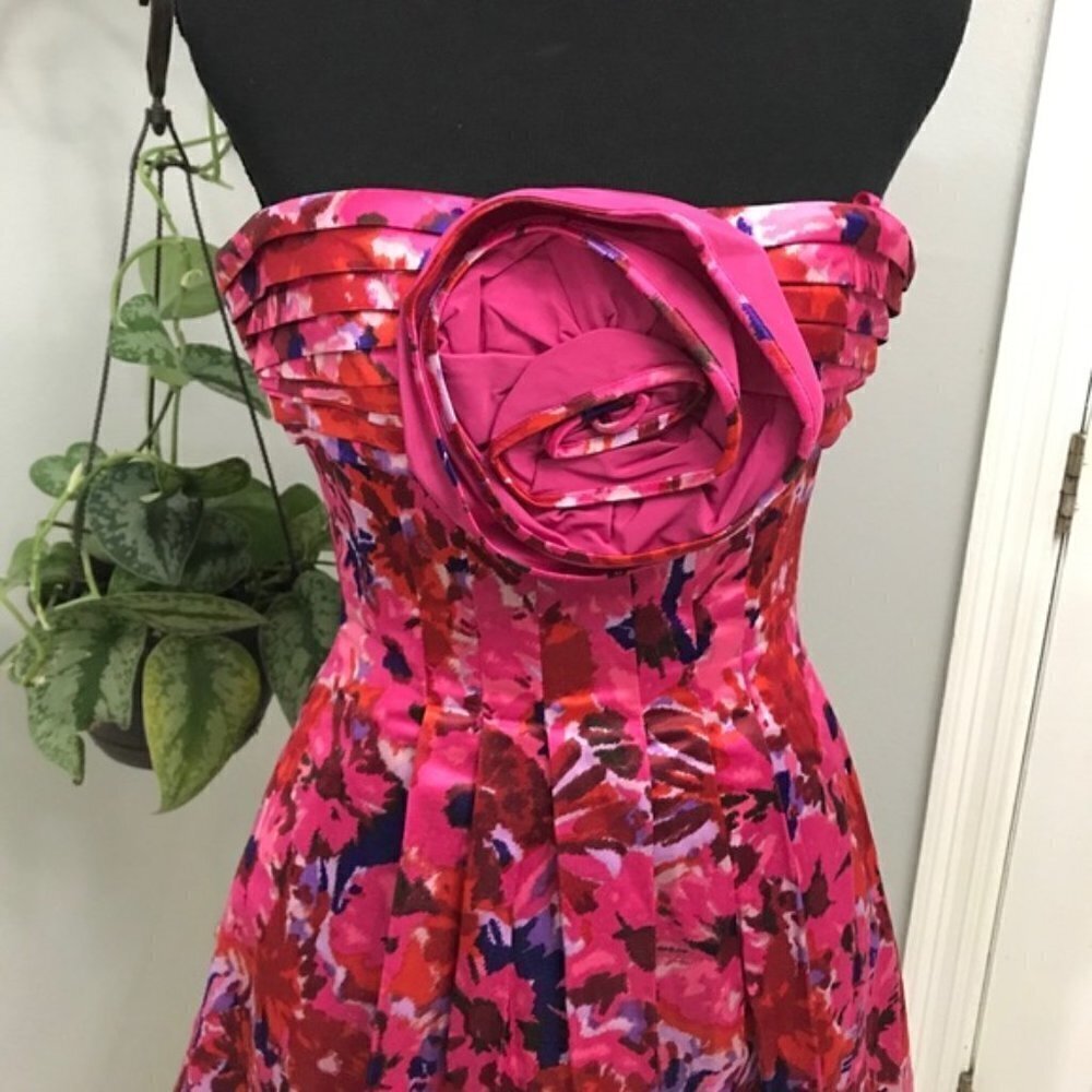 BCBGMaxAzria Begonia Combo Pink Strapless size 0 new with tags #86 - Picture 4 of 10